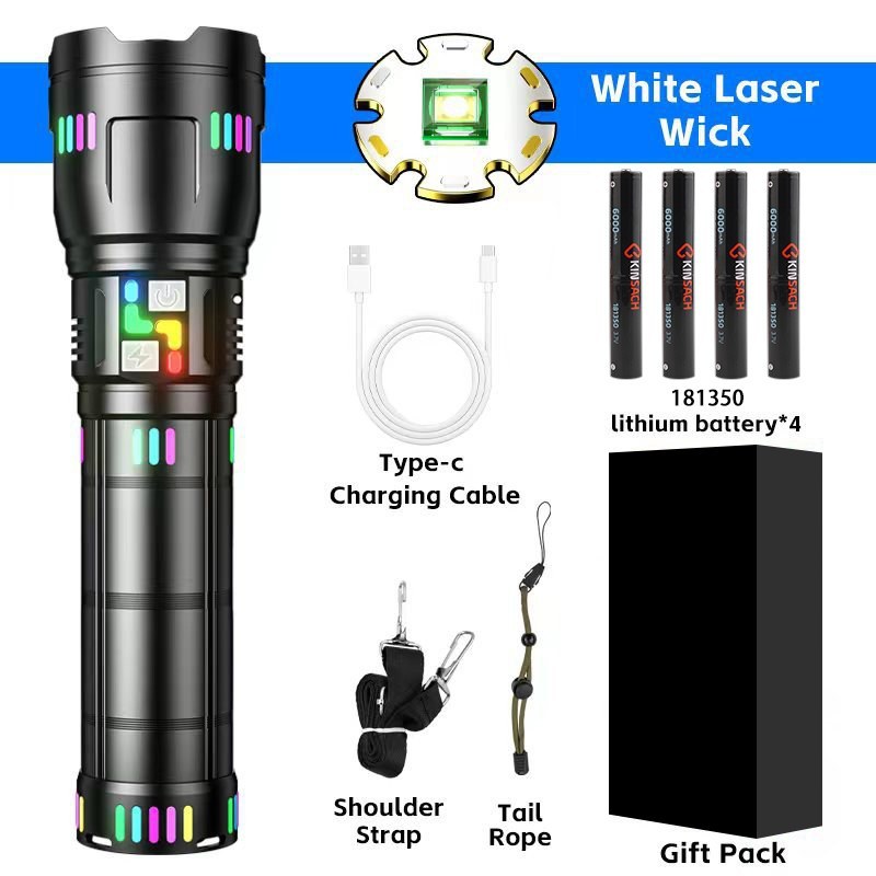 چراغ‌قوه حرفه‌ای RUILANG مدل RL-G02-A — 50W، لومن5000، بدنه آلومینیومی اصل اورجینال